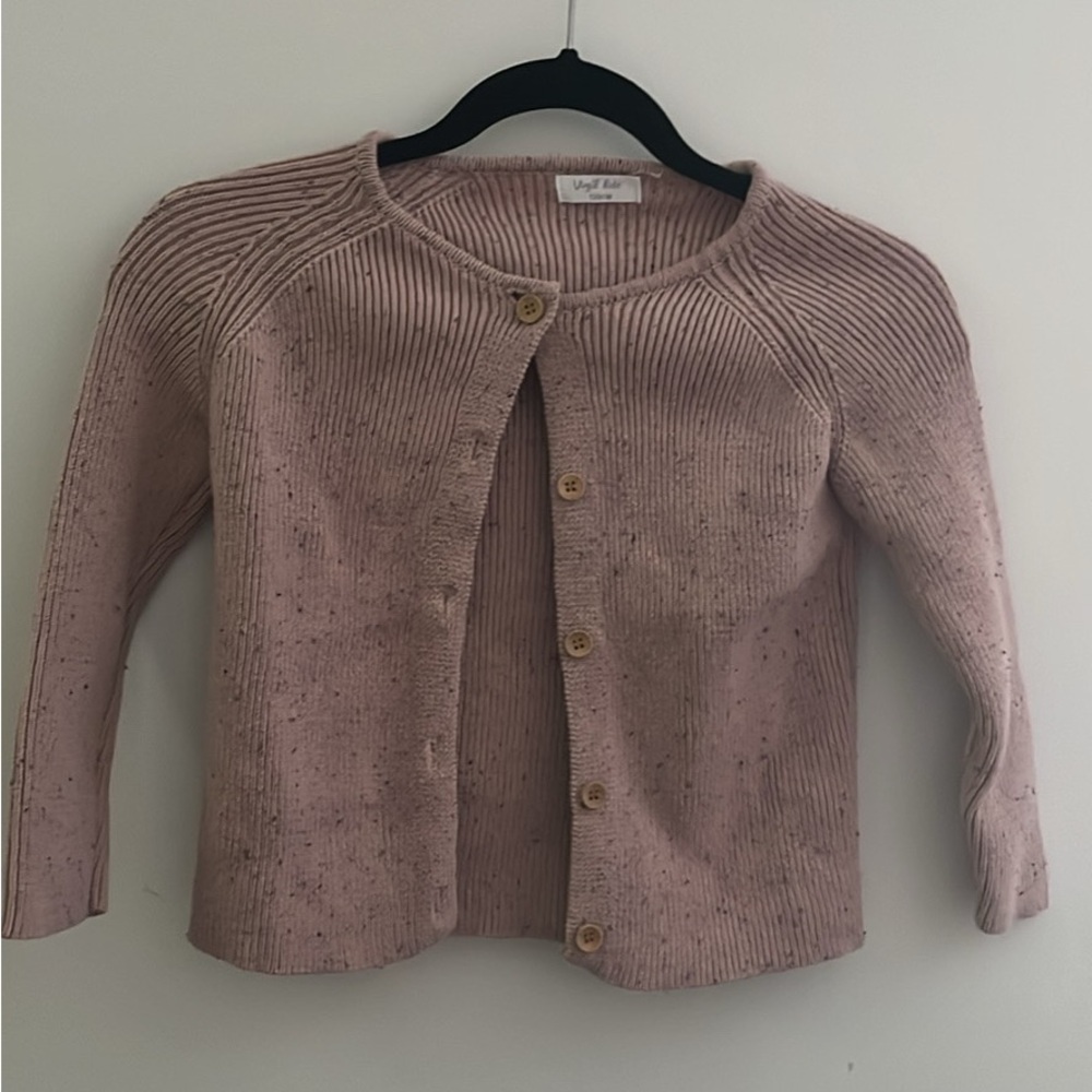 Virgil kids Light Pink Speckled Cardigan girls size 6x